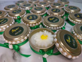 گیفت قوطی شمع با گل بابونه