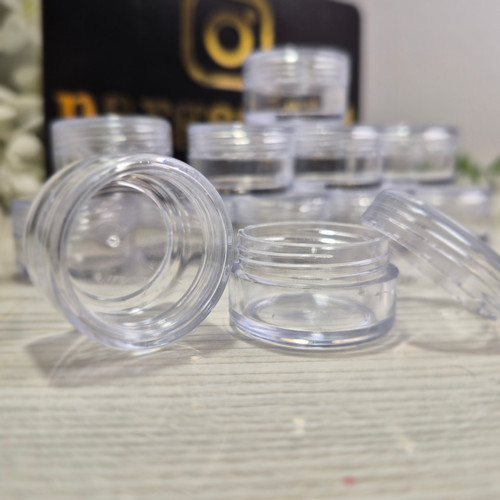 ظرف تستر قوطی کریستال ۵ گرمی مدل PZJ-022 درب شیشه ای
