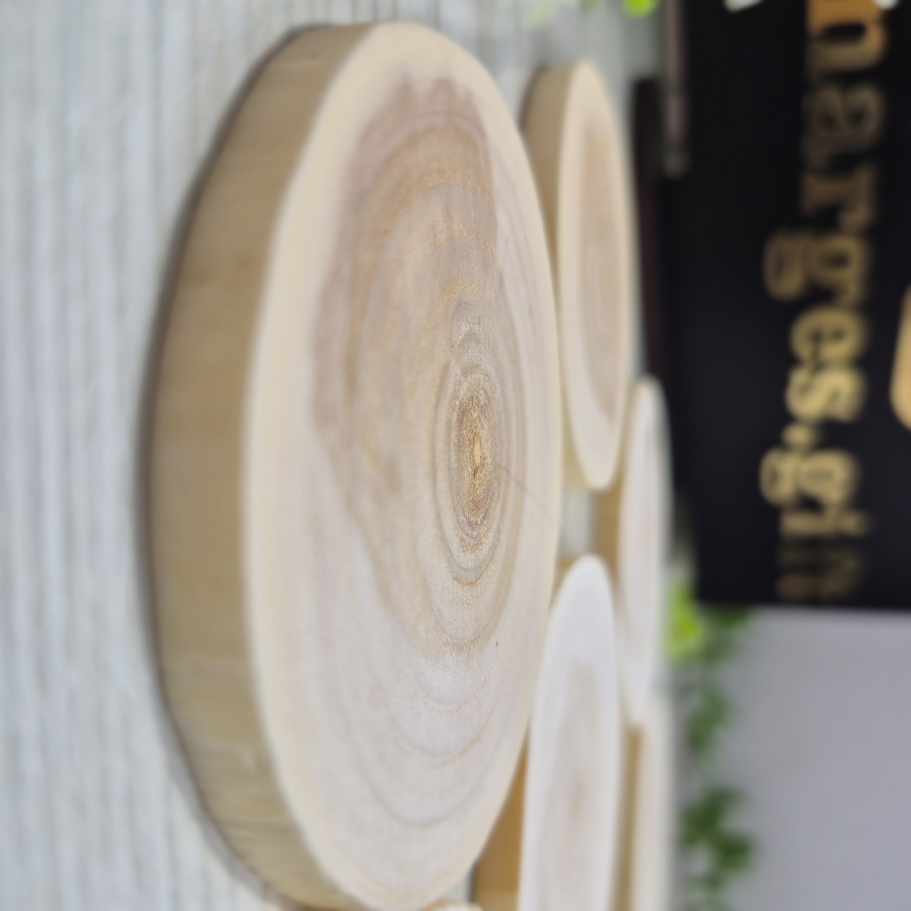 چوب کالباسی، اسلایس تنه درخت مخصوص گیفت ٧تا٨ سانتی