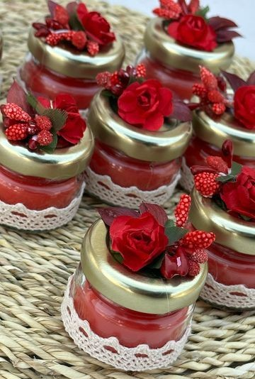 گیفت شمع شیشه جار